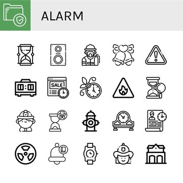 alarm icon set