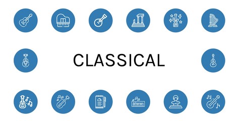 Set of classical icons