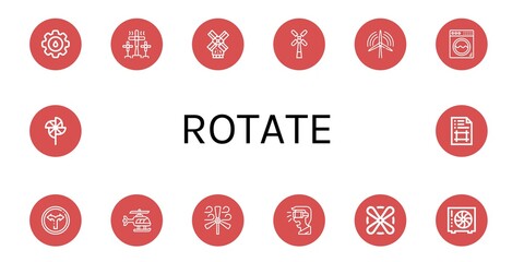 rotate icon set