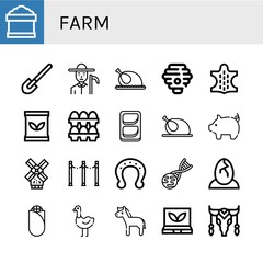 Set of farm icons