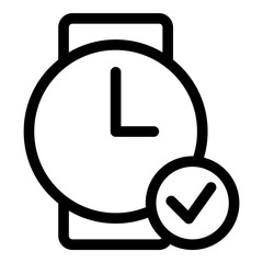 Time Management Flat Icon Isolated On White Background