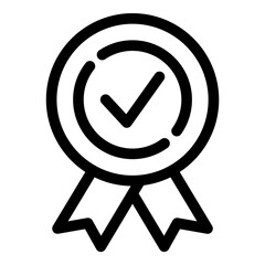 Approval  Guarantee Flat Icon Isolated On White Background