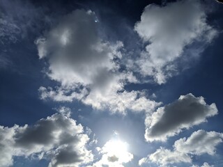 Beautiful Candy clouds in broad day light