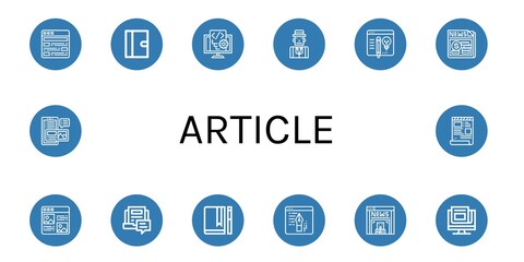 article icon set