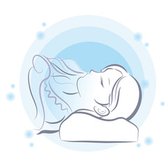 心地よい睡眠をとる女性