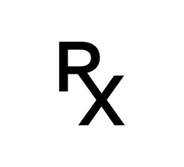 RX medical icon vector logo design template