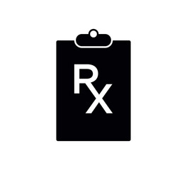 Obraz premium RX medical icon vector logo design template