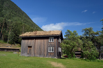 Fototapeta na wymiar Vintage historical buildings.Telemark. Norway
