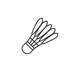 Obraz premium Shuttlecock icon flat style illustration