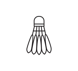 Shuttlecock icon flat style illustration