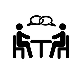 Man sitting icon vector logo design template