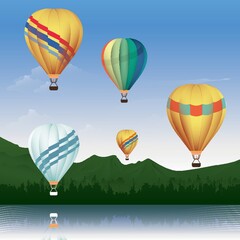 Obraz premium hot air balloon background