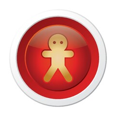 gingerbread man button