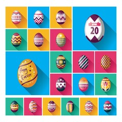 set of easter eggs