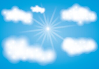 sun with clouds background