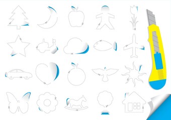 collection of various paper cut outs