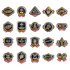 american independence day badges