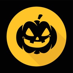 carved pumpkin face