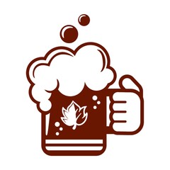 hand holding a mug of beer