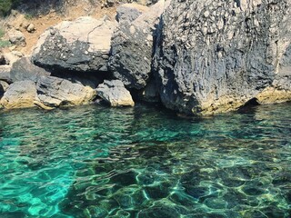 rock in the ocean, grotto, sea cave, sorrento, capri, Italy, blue grotto, amalfi coast, island