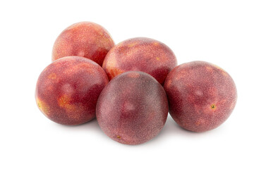 Passion fruit isolated on white background.With clipping paths.