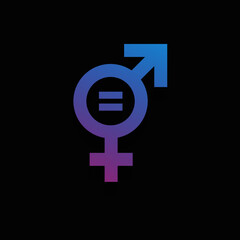 Fototapeta premium Gender equality symbol vector design
