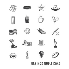 Obraz premium set of usa icons