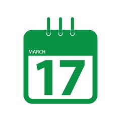 calendar marked on saint patrick's day