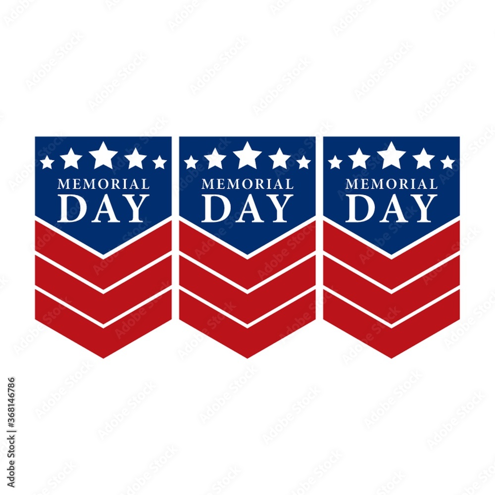 Wall mural memorial day label