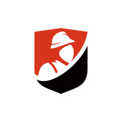 Worker construction logo. Construction vector icon.