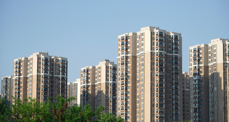 Fototapeta na wymiar landscape of apartment buildings in the city