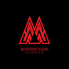 M Letter Logo Template