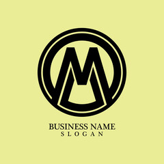 M Letter Logo Template