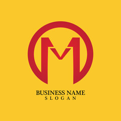 M Letter Logo Template