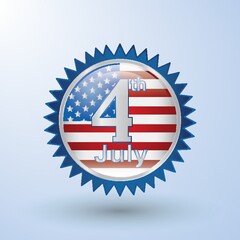 fourth july badge