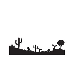 silhouette of cacti