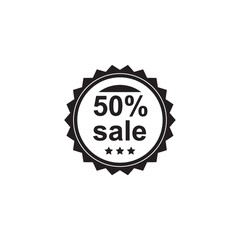 50 percent sale badge