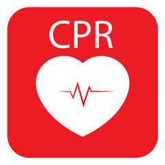 heart cpr medical icon vector design