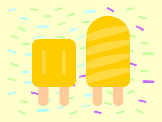 ice cream vector illustration, double stick ice cream vector ilustration, 