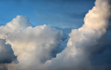 Dramatic blue sky with cloud background photographs. Beautiful landscape