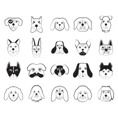Fototapeta premium collection of dogs