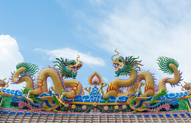 China dragon, Chinese temple in thailand.