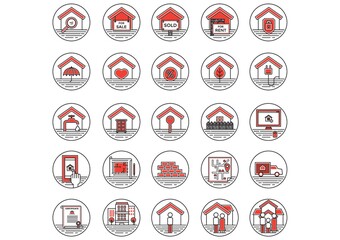 collection of house icons