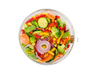 Mix of frozen vegetables in healthy diet