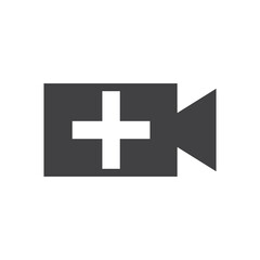 Live Streaming icon flat design. Video icon