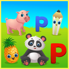 letter p for kids learning