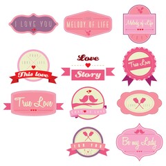 collection of love labels