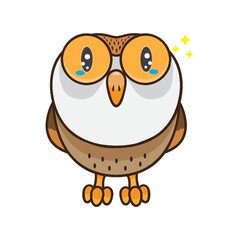 owl with sparkling eyes