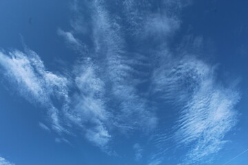 Blue sky with shallow clouds