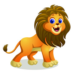 lion cartoon isolated on white